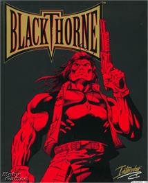 Box cover for Blackthorne on the Microsoft DOS.