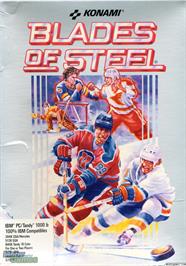 Box cover for Blades of Steel on the Microsoft DOS.