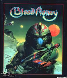Box cover for Blood Money on the Microsoft DOS.