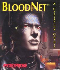Box cover for Bloodnet on the Microsoft DOS.