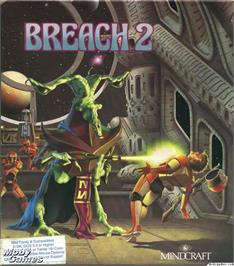 Box cover for Breach 2 on the Microsoft DOS.