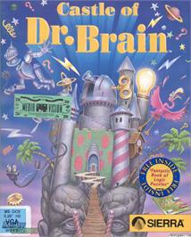 Box cover for Castle of Dr. Brain on the Microsoft DOS.