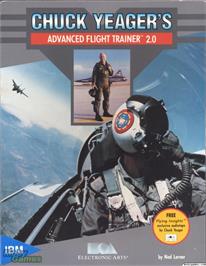 Box cover for Chuck Yeager's Advanced Flight Trainer 2.0 on the Microsoft DOS.