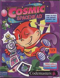 Box cover for Cosmic Spacehead on the Microsoft DOS.