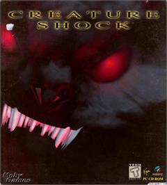 Box cover for Creature Shock on the Microsoft DOS.