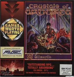 Box cover for Crystals of Arborea on the Microsoft DOS.