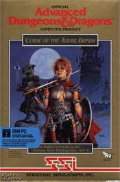 Box cover for Curse of the Azure Bonds on the Microsoft DOS.