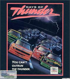 Box cover for Days of Thunder on the Microsoft DOS.