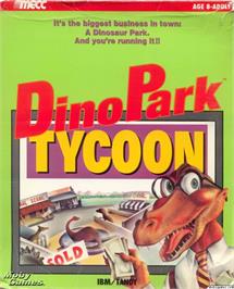 Box cover for Dinopark Tycoon on the Microsoft DOS.