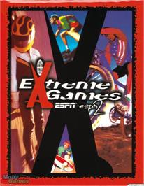 Box cover for ESPN Extreme Games on the Microsoft DOS.