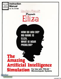 Box cover for Eliza on the Microsoft DOS.