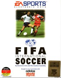 Box cover for FIFA International Soccer on the Microsoft DOS.