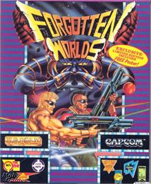 Box cover for Forgotten Worlds on the Microsoft DOS.