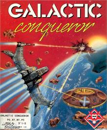 Box cover for Galactic Conqueror on the Microsoft DOS.