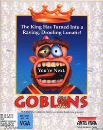Box cover for Gobliiins on the Microsoft DOS.