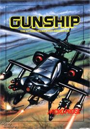 Box cover for Gunship on the Microsoft DOS.