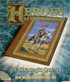 Box cover for Heroes of Might and Magic on the Microsoft DOS.