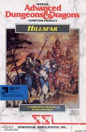 Box cover for Hillsfar on the Microsoft DOS.