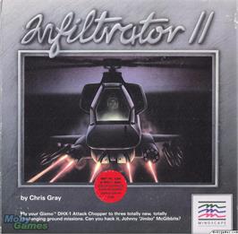 Box cover for Infiltrator II on the Microsoft DOS.