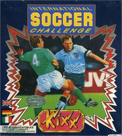 Box cover for International Soccer Challenge on the Microsoft DOS.