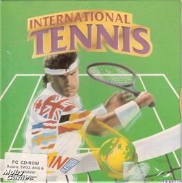 Box cover for International Tennis on the Microsoft DOS.