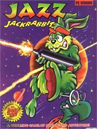 Box cover for Jazz Jackrabbit on the Microsoft DOS.