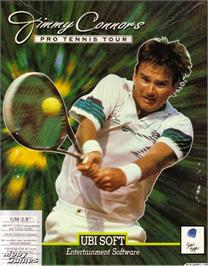 Box cover for Jimmy Connors Pro Tennis Tour on the Microsoft DOS.