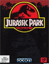 Box cover for Jurassic Park on the Microsoft DOS.