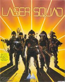 Box cover for Laser Squad on the Microsoft DOS.