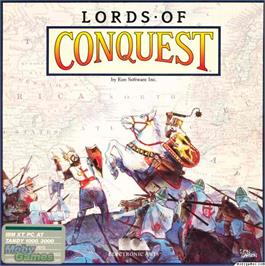 Box cover for Lords of Conquest on the Microsoft DOS.