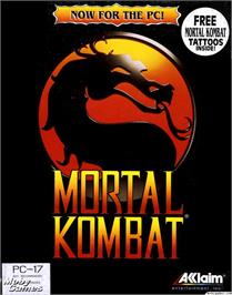 Box cover for Mortal Kombat on the Microsoft DOS.