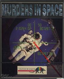 Box cover for Murders in Space on the Microsoft DOS.