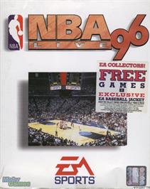 Box cover for NBA Live 96 on the Microsoft DOS.
