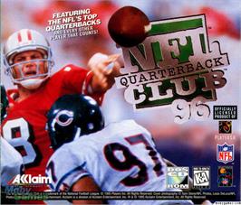 Box cover for NFL Quarterback Club 96 on the Microsoft DOS.