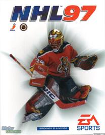 Box cover for NHL 97 on the Microsoft DOS.