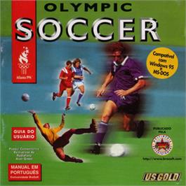 Box cover for Olympic Soccer on the Microsoft DOS.
