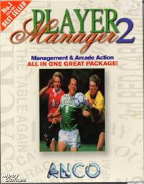 Box cover for Player Manager 2 on the Microsoft DOS.