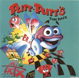 Box cover for Putt-Putt's Fun Pack on the Microsoft DOS.