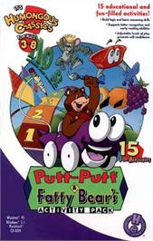 Box cover for Putt-Putt and Fatty Bear's Activity Pack on the Microsoft DOS.