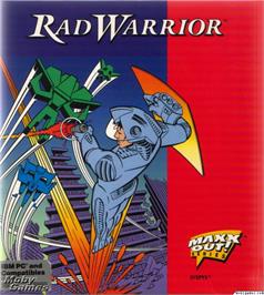 Box cover for Rad Warrior on the Microsoft DOS.