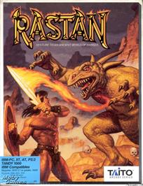 Box cover for Rastan on the Microsoft DOS.