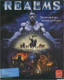 Box cover for Realms on the Microsoft DOS.