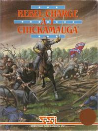 Box cover for Rebel Charge at Chickamauga on the Microsoft DOS.