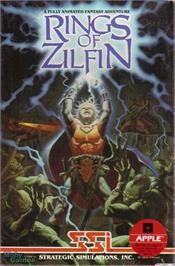 Box cover for Rings of Zilfin on the Microsoft DOS.