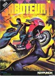 Box cover for Saboteur II on the Microsoft DOS.