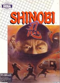 Box cover for Shinobi on the Microsoft DOS.