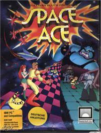 Box cover for Space Ace on the Microsoft DOS.