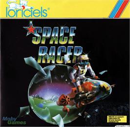 Box cover for Space Racer on the Microsoft DOS.