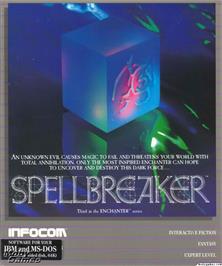 Box cover for Spellbreaker on the Microsoft DOS.