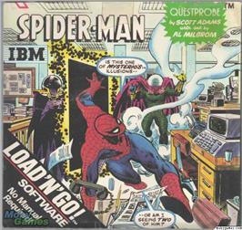 Box cover for Spiderman on the Microsoft DOS.